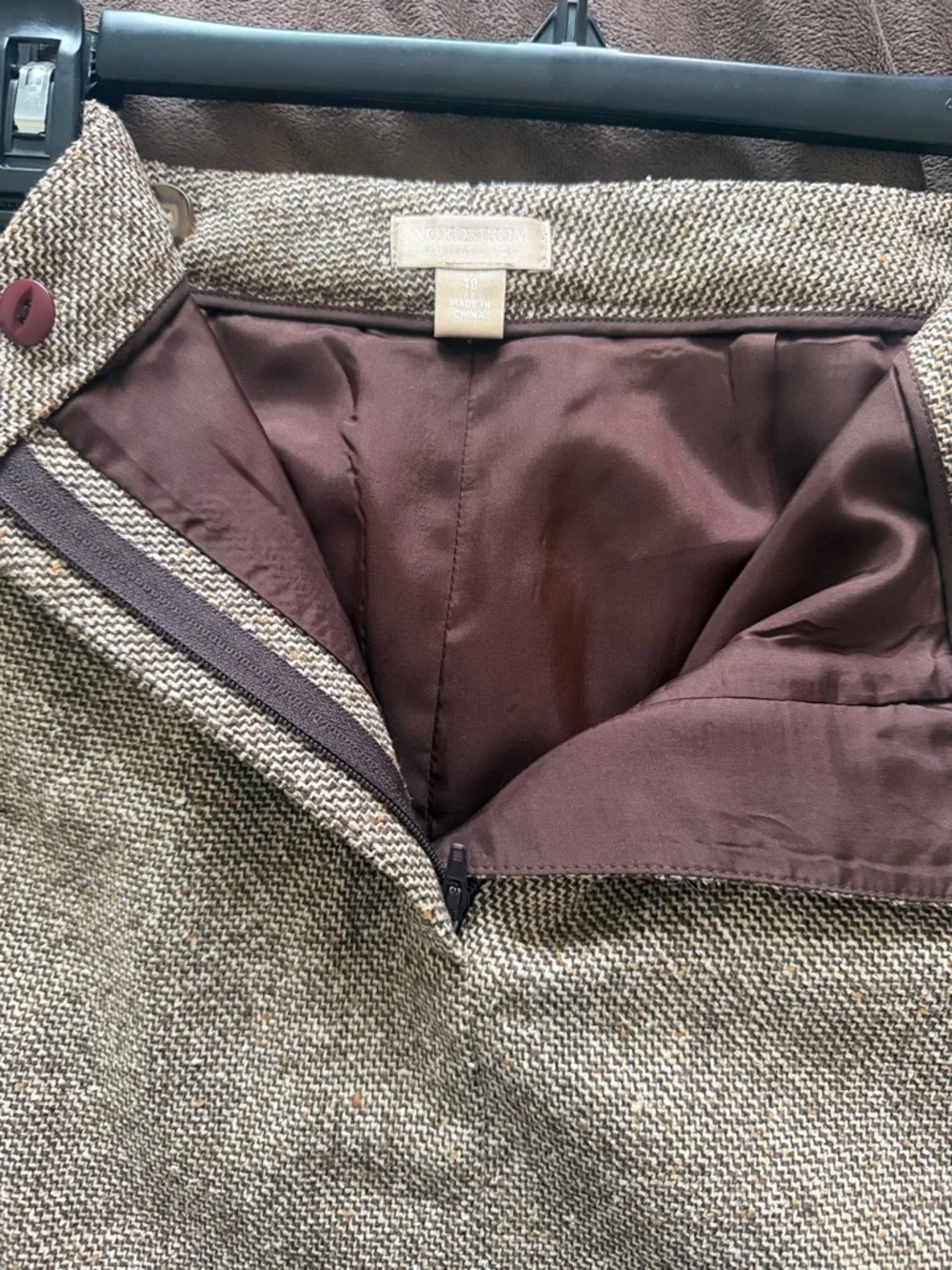 Nordstrom Brown Tweed Maxi Skirt - Picture 7 of 7